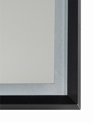 Зеркало "Stage Black Led" 800х600  с бесконтактным сенсором, функцией антизапотевания и холодной под