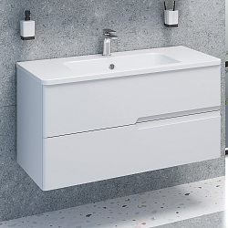 Тумба /2 ящ /подвесная/белый/раковина Palermo(100см)Florentina/Palermo/AQUA DE MARCO