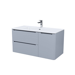 ВЫВОД Тумба с умывальником, подвесная, 100 см, светло-серый, Edifice, IDDIS, EDI10L0i95K