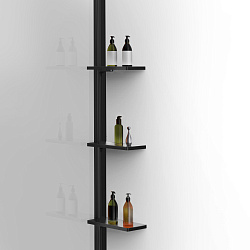 Душевая перегородка Walk-In VSW-1HWS110CLB, 1100*2000, черный, стекло прозрачное, , шт