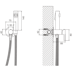 Смеситель с гигиенической лейкой Золотой B55804-5