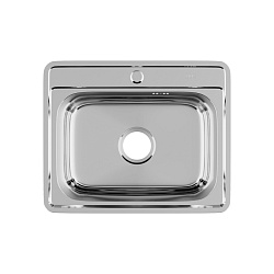 BAS53P0i77, Мойка, нерж. сталь, полир., 530*430, Basic, ID