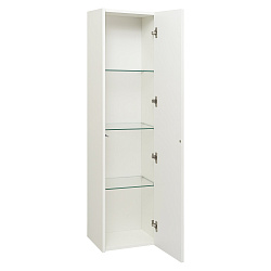 Шкаф-пенал Monaco/35см/1 дверь/универ/белый софт /AQUA DE MARCO