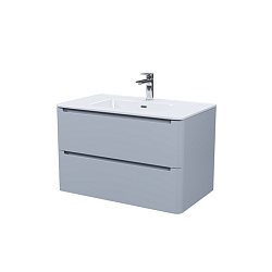 ВЫВОД Edifice Тумба с умывальником, подвесная, 80 см, светло-серый, IDDIS, подходит умыв.0108000i28