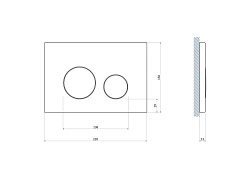 Кнопка TWINS для LINK PRO/VECTOR/LINK/HI-TEC КНОПКА TWINS пластик белый матовый