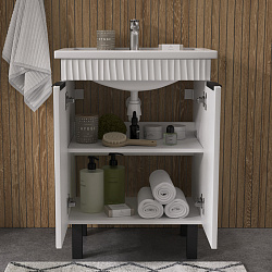 Тумба напольная Lotty 60.2D белая (Миранда 60)