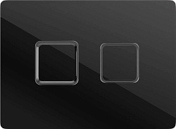 Вывод Кнопка ACCENTO SQUARE для AQUA 50 пневматическая стекло черный