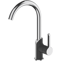 Смеситель для кухни, латунь, черный/хром HB70805-7