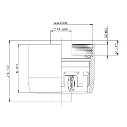 Аэратор NEOPERL Smooth Open М22, внешний, двухканальный, Ø22 (Германия)