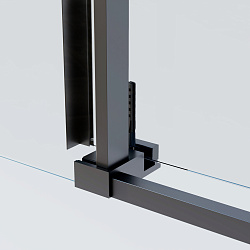 Душевой уголок Софт 2 (Soft 2) VSR-3SO28010CLGM, 1000*800, вороненая сталь, стекло прозрачное