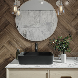 Corpa Nera Grossi/Гросси 50 раковина накладная, черный матовый