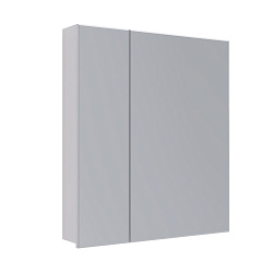 Шкаф зеркальный Lemark UNIVERSAL 70х80 см 2-х дверный, цвет корпуса: Белый глянец
