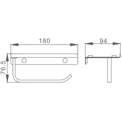 Держатель для туалетной бумаги, черный HB330-7