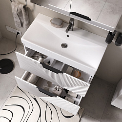 Тумба напольная Geometry 80.2Y белый (9696-80v)