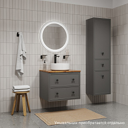 Тумба подвесная, со столешницей, 60 см, темно-серый, Torr, IDDIS, TOR60DBi95K