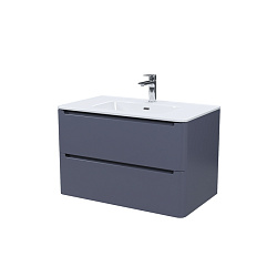 Тумба с умывальником, подвесная, 80 см, темно-серый, Edifice, IDDIS, подходит умыв. 0108000i28