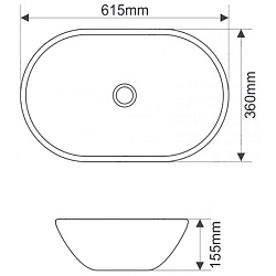 Раковина Velvex черная  7811AMB