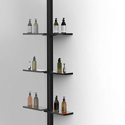 Душевая перегородка Walk-In VSW-1HWS900MRB, 900*2000, черный матовый, стекло зеркальное, , шт