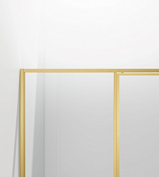 Душевой уголок Slim 8mm VSR-4SLP9012CLG, 1200*900, брашированное золото, стекло прозрачное, , шт