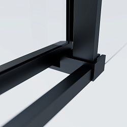 Душевой уголок Soft 2 VSS-3SO2800CLB, 800*800, черный, стекло прозрачное, , шт