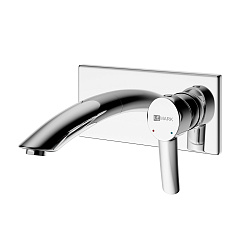 ATLANTISS Встраиваемый смеситель для раковины, настенный, длина излива 17 см, латунь/хром