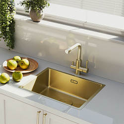 OLANGA 540 Мойка кухонная из нерж.стали цвет:светлое золото, 9938126