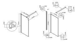 Душевая перегородка Walk-In VSW-1HS100CL, 1000*2000, хром, стекло прозрачное, , шт