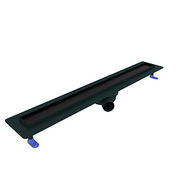 Corpa Nera Salieri/Сальери душевой трап 80 см под плитку с гидрозатвором, черный