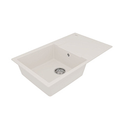 IMANDRA 840 Мойка кухонная из кварцгранита цвет: жасмин  комплектация: крепеж, сливная арматура с пе