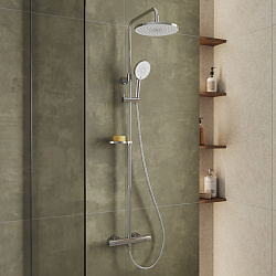 Удлинитель штанги для душевой системы, круглый, глянцевый хром, Ideal Spa, Milardo, ILS30CRM38