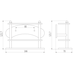 Держатель стакана , двойной, матовое стекло, хром HB101