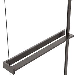 Душевая перегородка Walk-In VSW-1HR110CLGM, 1100*2000, вороненая сталь, стекло прозрачное, , шт