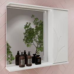 Зеркало-шкаф Adel 80 правый (белый)