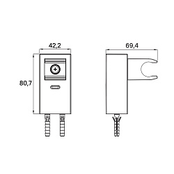 Держатель для лейки,хром, Slide, IDDIS, SLICL00i53