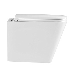 FLOREX Унитаз подвесной безободковый с сиденьем микролифт, смыв вихревой Тонадо 3.0,  , белый