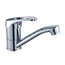 Смеситель для раковины с поворотным изливом, высота излива 7 см, длина 13 см, латунь/хром, B35-22