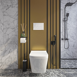 Клавиша смыва, универсальная, белый мрамор, On-X, 001, IDDIS, ONX01W0i77