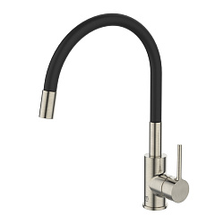 Meal Смеситель для кухни с гибким изливом, сатин, Milardo, M01BN0FM05