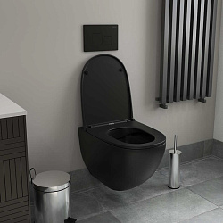 Corpa Nera Bosso L/Боссо Л унитаз подвесной безободковый,быстр.сиденье с микролифтом, черный матовый