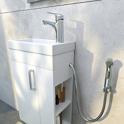 ВЫВОД Тумба подвесная, 40 см, полки слева, белая, TORR, IDDIS, TOR40W1i95