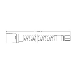 Шланг гибкий 3 м для лейки смесителя на борт ванны, 1/2"-F(М12),  нерж. сталь/хром
для всех Lemark