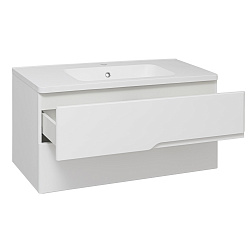 Тумба /2 ящ /подвесная/белый/раковина Palermo(100см)Florentina/Palermo/AQUA DE MARCO