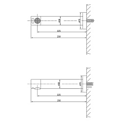 PROJECT Смеситель для раковины бесконтактный(сенсорный), настенный, встраиваемый, длина излива 21 см