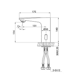 Смеситель для умывальника, сенсорный, Pulse, IDDIS, PULSBS3i86