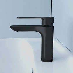 Смеситель для умывальника, черный, Slide, IDDIS, SLIBL00i01