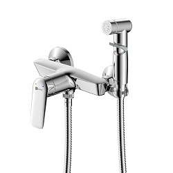 VERBA Смеситель настенный с гигиеническим душем, латунь/хром, LM11418C