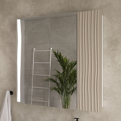 Шкаф зеркальный Lotty LED 80, латте