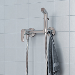 Смеситель с гигиеническим душем, глянцевый хром, Ray, IDDIS, RAYSB00i08