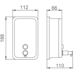 Дозатор жидкого мыла, хром 800ml HB402