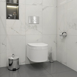 Corpa Nera Bosso/Боссо клавиша смыва, двойной смыв, нержавеющая сталь, матовый